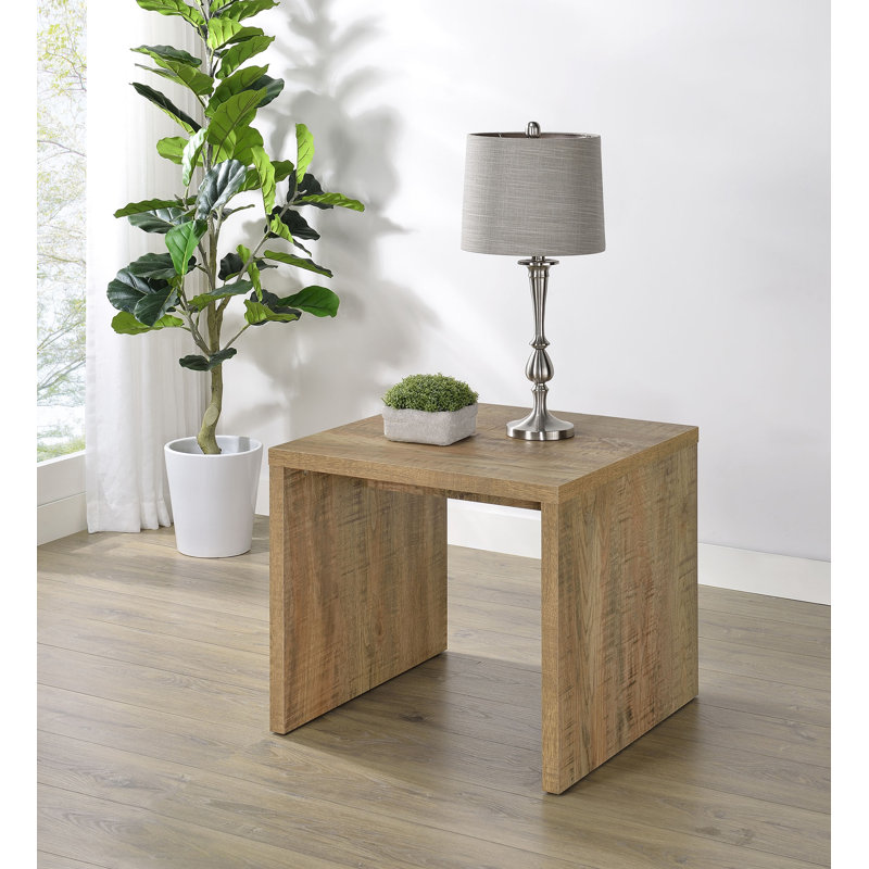 Table de bout rustique 23,9 po, brun, Mango, Mango / Brown