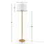 Lampe de table en céramique texturée avec abat-jour cannelé Vesta