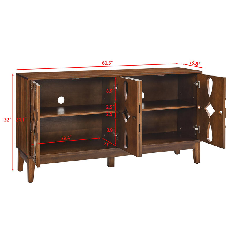 Buffet 60 "Mid Century, Noyer