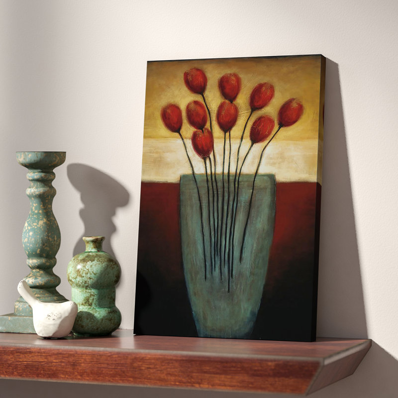 « tulips abondantes ii », reproduction d’art sur toile, H 26 po x l 18 po x P 1,5 po