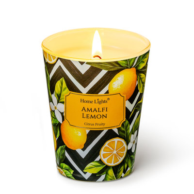 Citron Amalfi | Homelights 1-Wick - 6,7 oz de cire de soja - 40 heures et plus de bougies parfumées