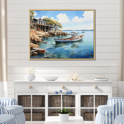 «Port Harbor Reflections» sur impression sur toile
