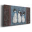 Bonhomme de neige trio de qualité supérieure sur toile tendue - prêt à accrocher-1221353681