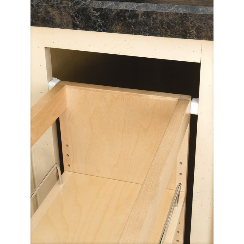 Rev-A-Shelf Wood Pull Out Vanity Organizer with Soft Close, 25.56" H x 8.62" W x 19" D