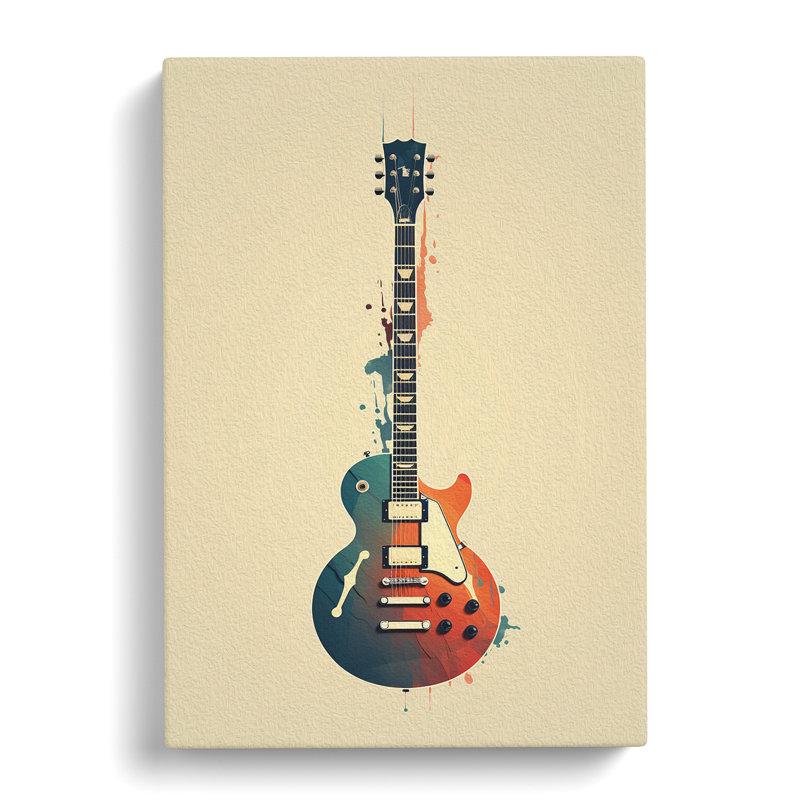 Electric Guitar Minimalism - Wrapped Canvas, 76cm H x 50cm W x 3cm D