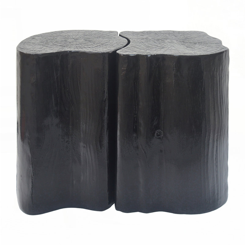 2-In-1 Irregular MGO End Table, Black