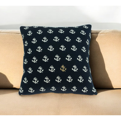 Parkland Collection Andrea Nautical Blue Throw Pillow