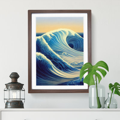 XV1022-3047X Ocean Wave At Sunrise No.5 - Single Picture Frame Print