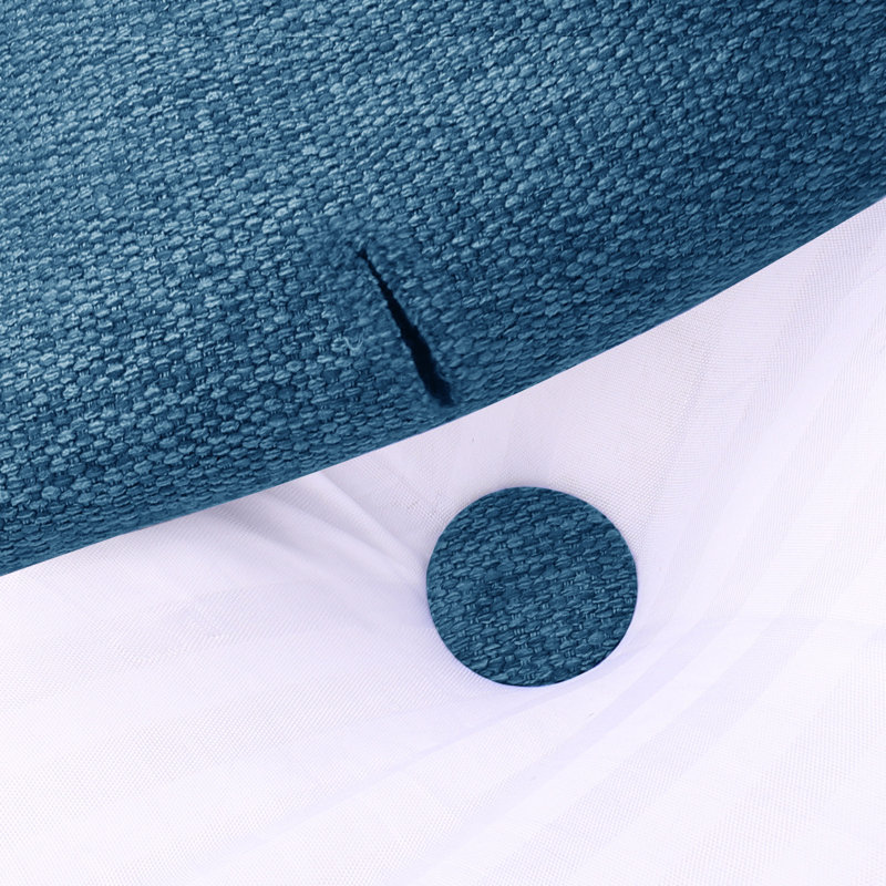 180cm Curved Headboard Pillow, 50cm H x 180cm W, Blue