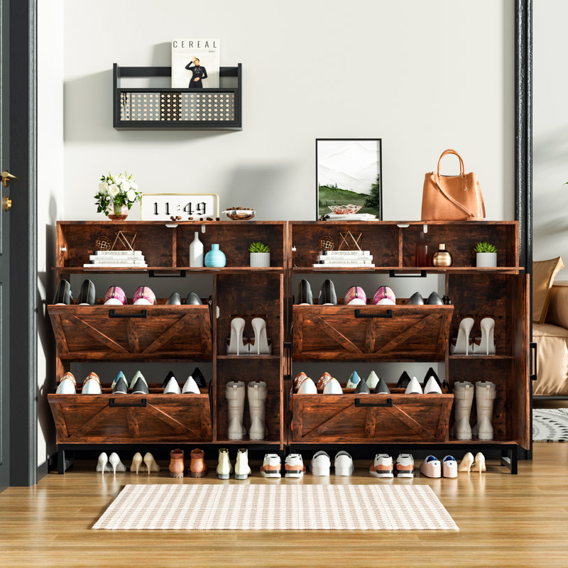 Armoire de rangement pour chaussures, Brun