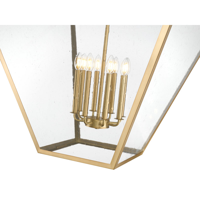 Lustre 8 lumières Montalcino, Laiton frotté