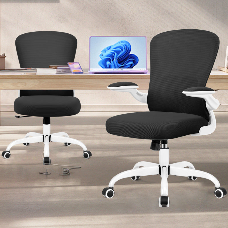 Ergonomic Home Office Mesh Task Chair Computer Chair, Black/White