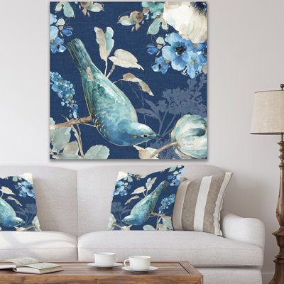 " Indigold Bird Cottage Family IV " Painting Print