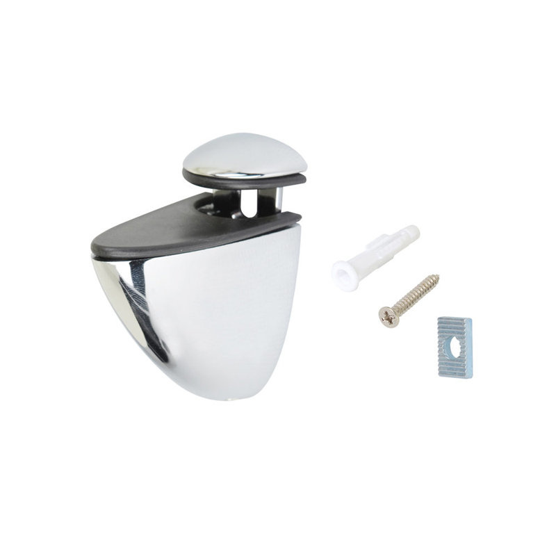 Tablette murale, H 2,17 po x l 2,16 po x P 1,13 po, Chrome