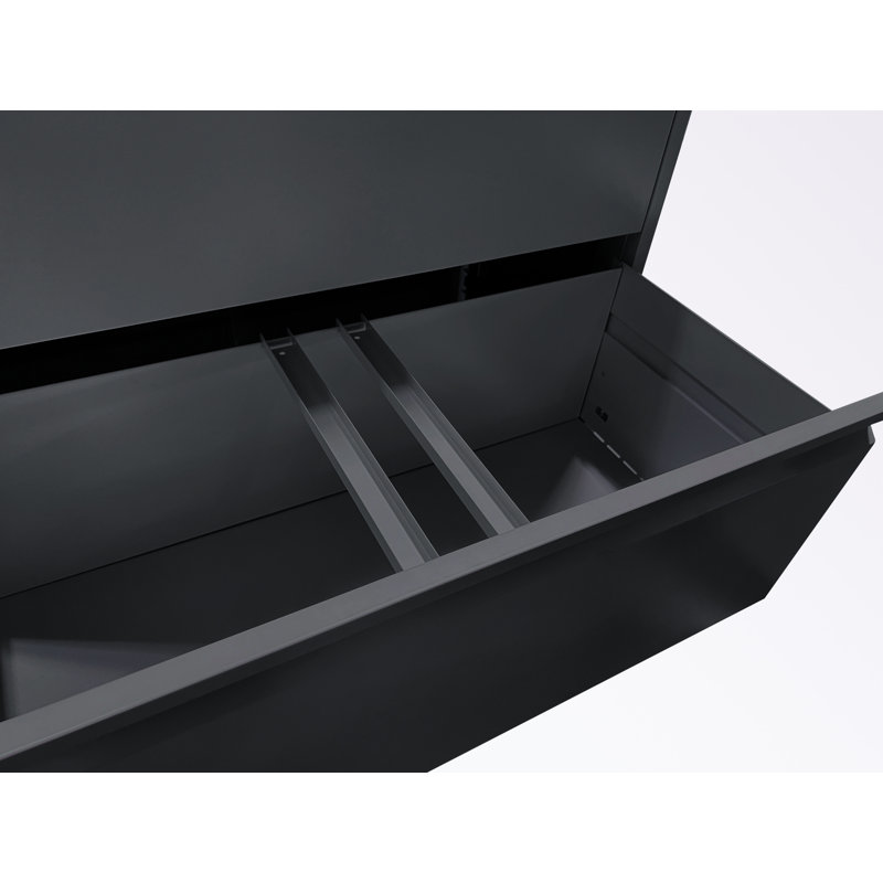 Melvena 35.43'' Wide 2 - Drawer Filing Storage Cabinet, Black