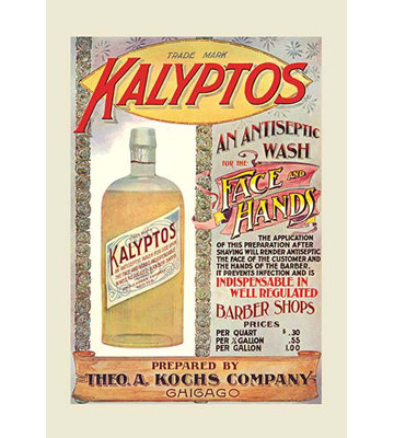 Kalyptos antiseptiques pour barber, impression encadrée
