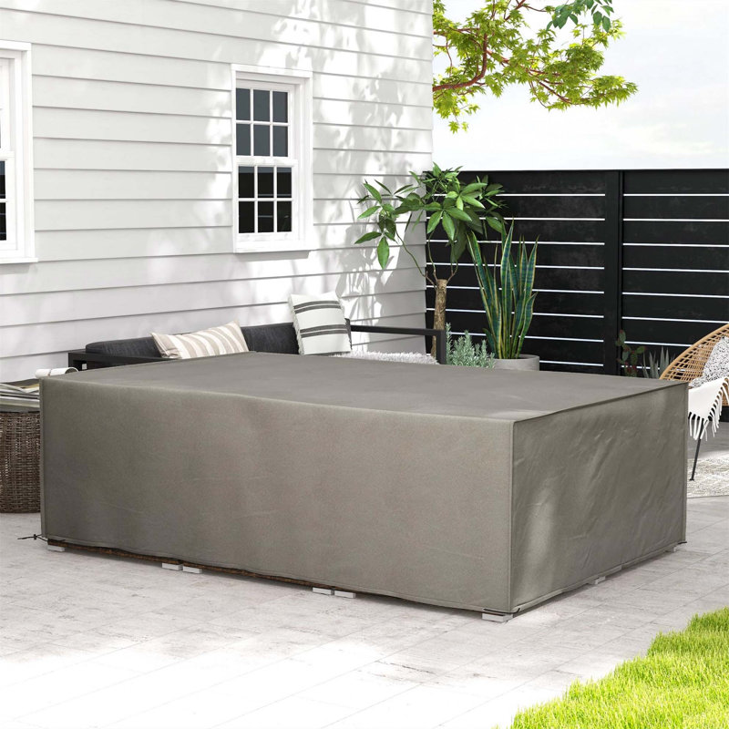 Ceceilia Outdoor Patio Dining Set Cover, Grey