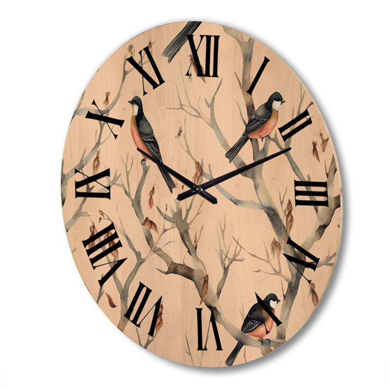 Petite horloge murale en bois, Très grand