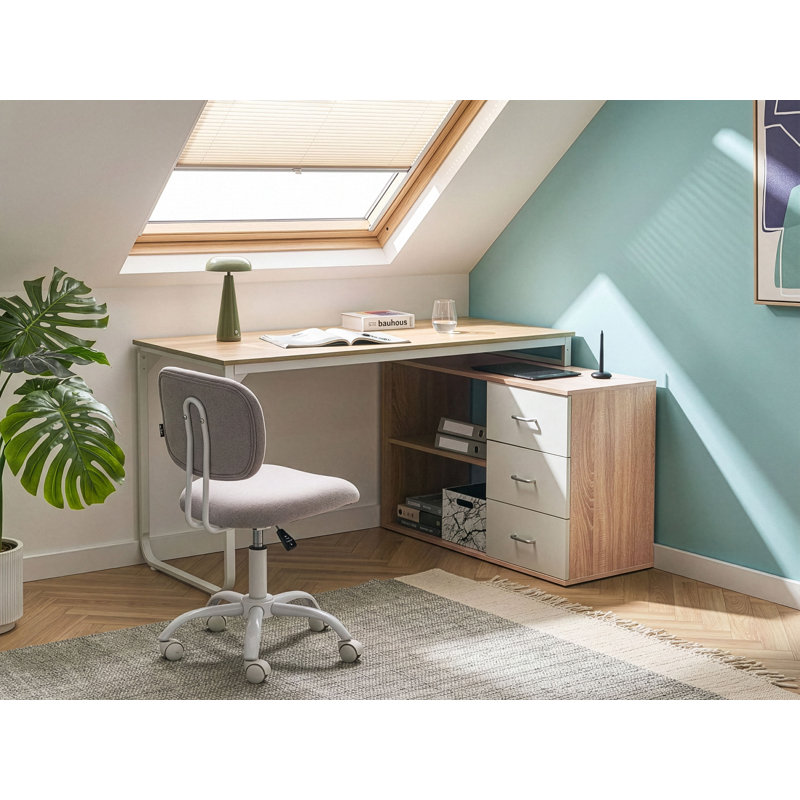 Particle Board / Chipboard Writing Desk, Light Brown