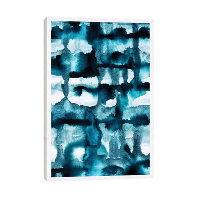 Wild Sea Watercolour - Floater Frame Print on Canvas