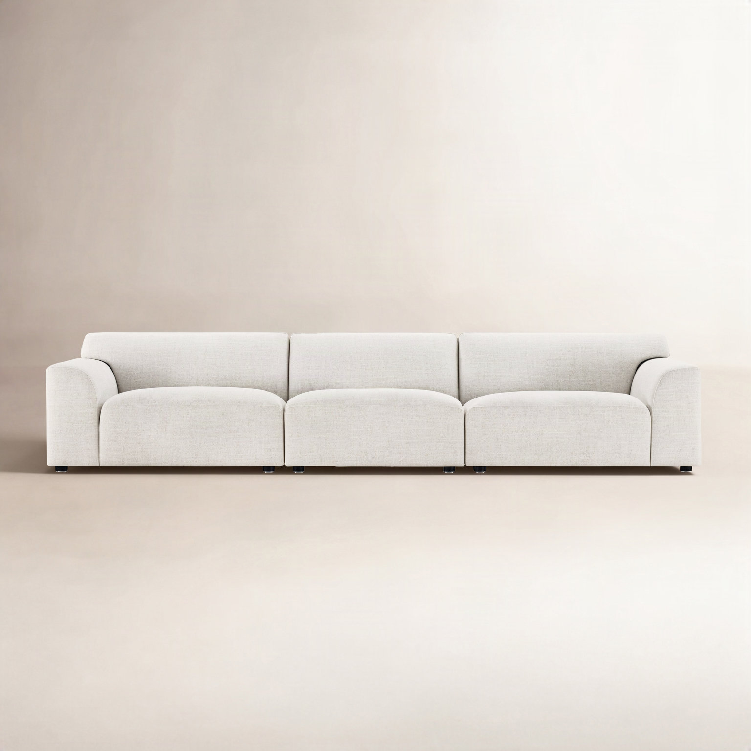 Morell 128" Modular Sectional, Nathan Wheat Tweed