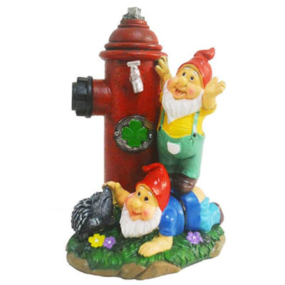 Statue de jardin czibik gnome au feu