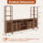 3-Piece Large TV Stand for TVs up to 70", Entertainment Center with Modular Bookshelves Cabinet, Doors & Shelves-617766388