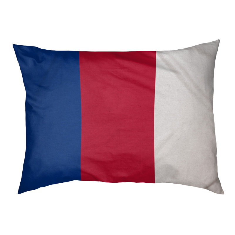Coussin d'extérieur New York, Petit (l 28 po x P 18 po x H 6 po), Rouge / Noir / Jaune