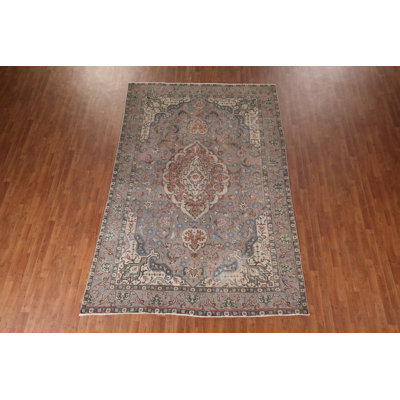 Handmade Gray Traditional Area Rug 7x11