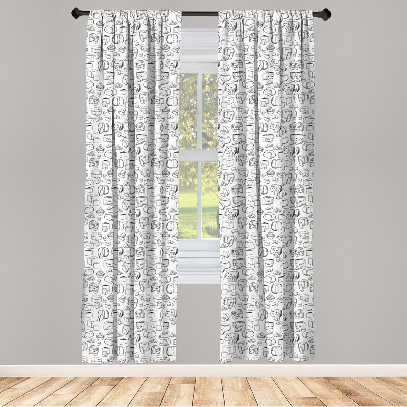 Semi Sheer Curtain Pair, 28"W x 95"L