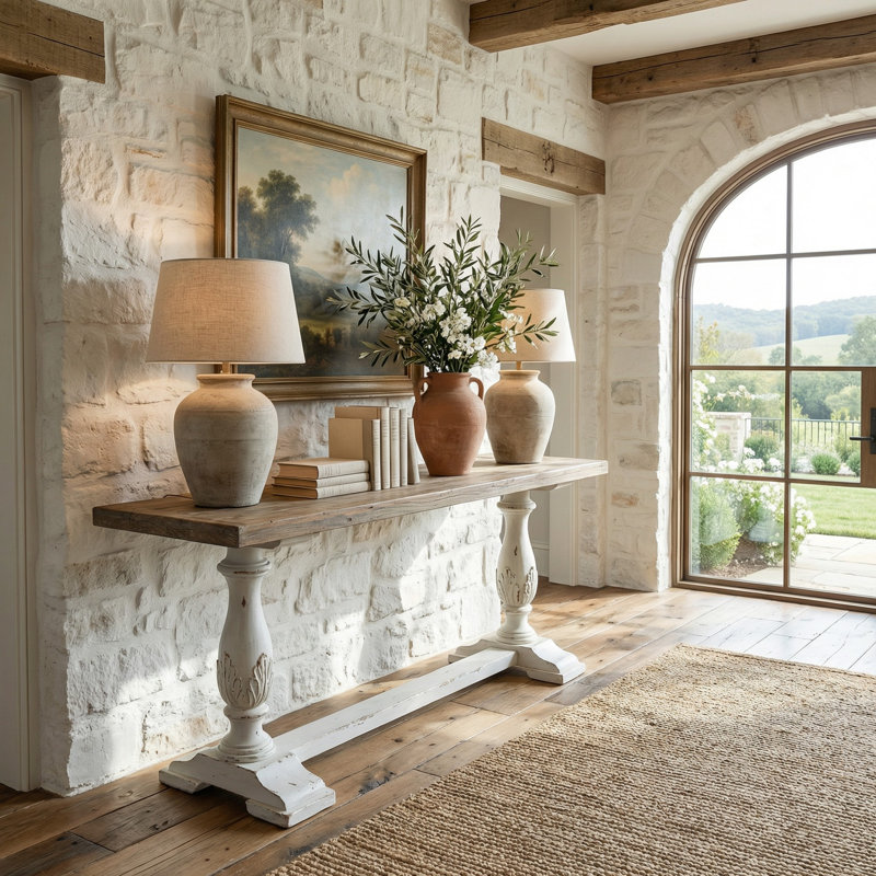 Console en bois massif 59 po Weern