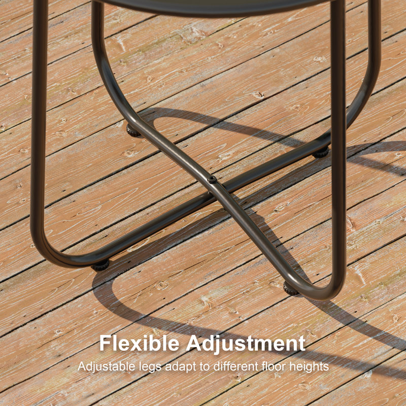 Table de bout en acier Ebern Designs, Noir, noir, noir, noir, H 18,1 po x L 18,1 po x l 18,1 po