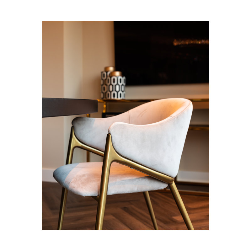 Gwen Upholstered Arm Chair, Dark Gray