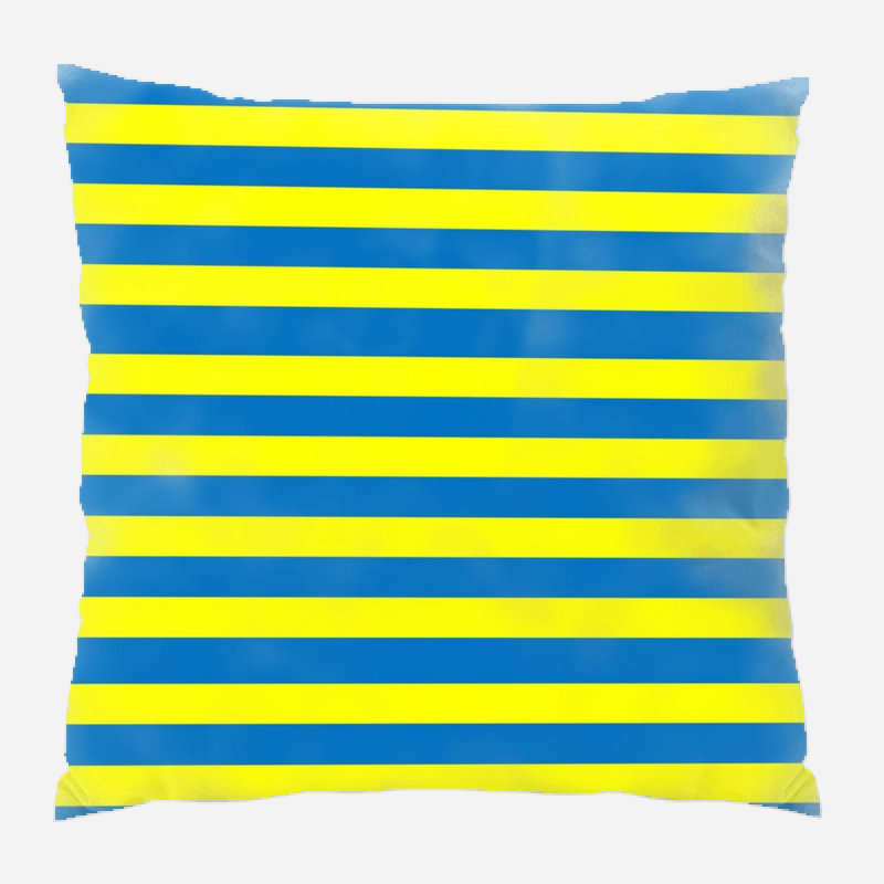 Coussin décoratif arrière-plan, Jaune / Bleu