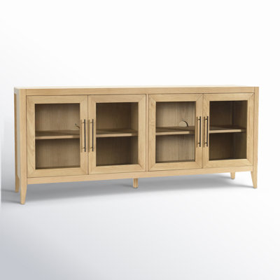 Delphine 78" Wide Oak Solid Wood Sideboard