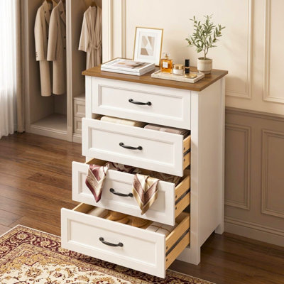 Ergica 4-Drawer Wooden Dresser