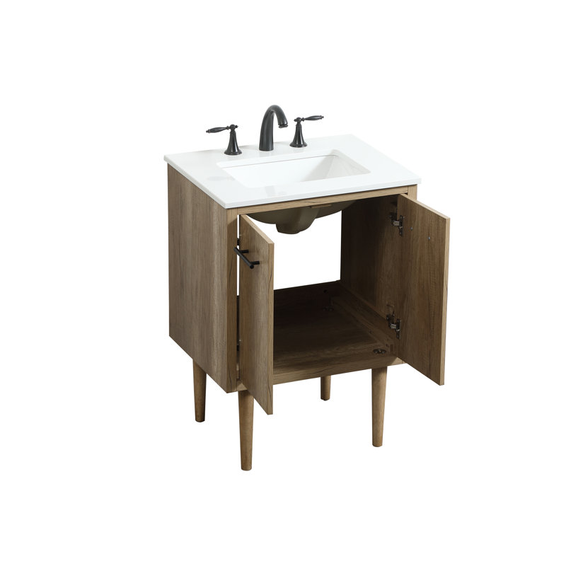 Ensemble de meuble-lavabo simple 24 po Cyrus, Chêne naturel