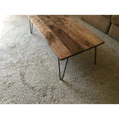 Table basse en noyer | Table de centre antique en bois massif | Table d'appoint de salon rustique | Table basse en bois fabriquée à la main