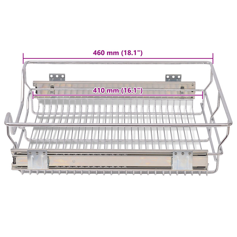 Tanaka Under Shelf Basket, 130mm H x 500mm W x 460mm D