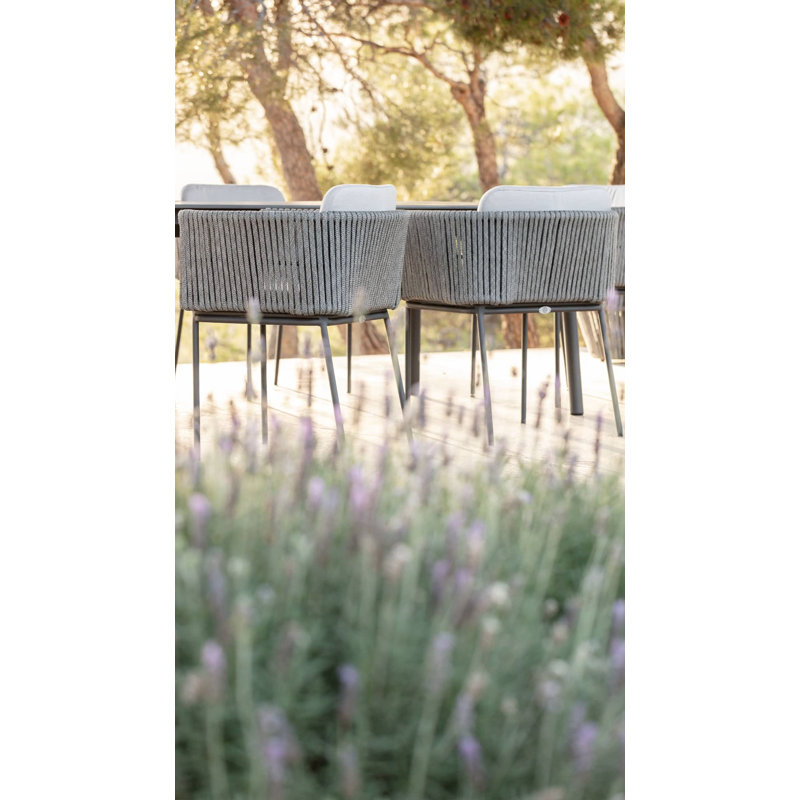 Boston Outdoor Dining Armchair, Canvas Black Sunbrella® Canvas