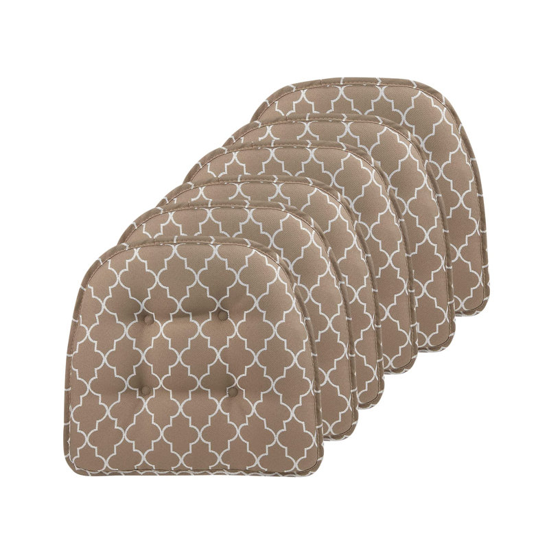 Coussins de salle à manger et de cuisine antidérapants de 16 po x 15 po x 2 po Berkely, Brun