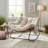Turquoise Outdoor Oversize Papasan Rocking Chair with Thick Cushion, Outdoor Rocker, Patio Furniture-1866583777-1854682442