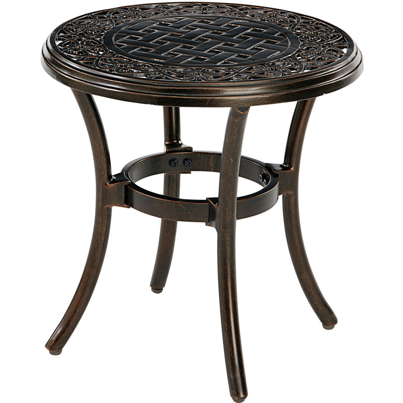 Traditions Round Metal Outdoor Side Table , 18'' in. W 18'' in. D