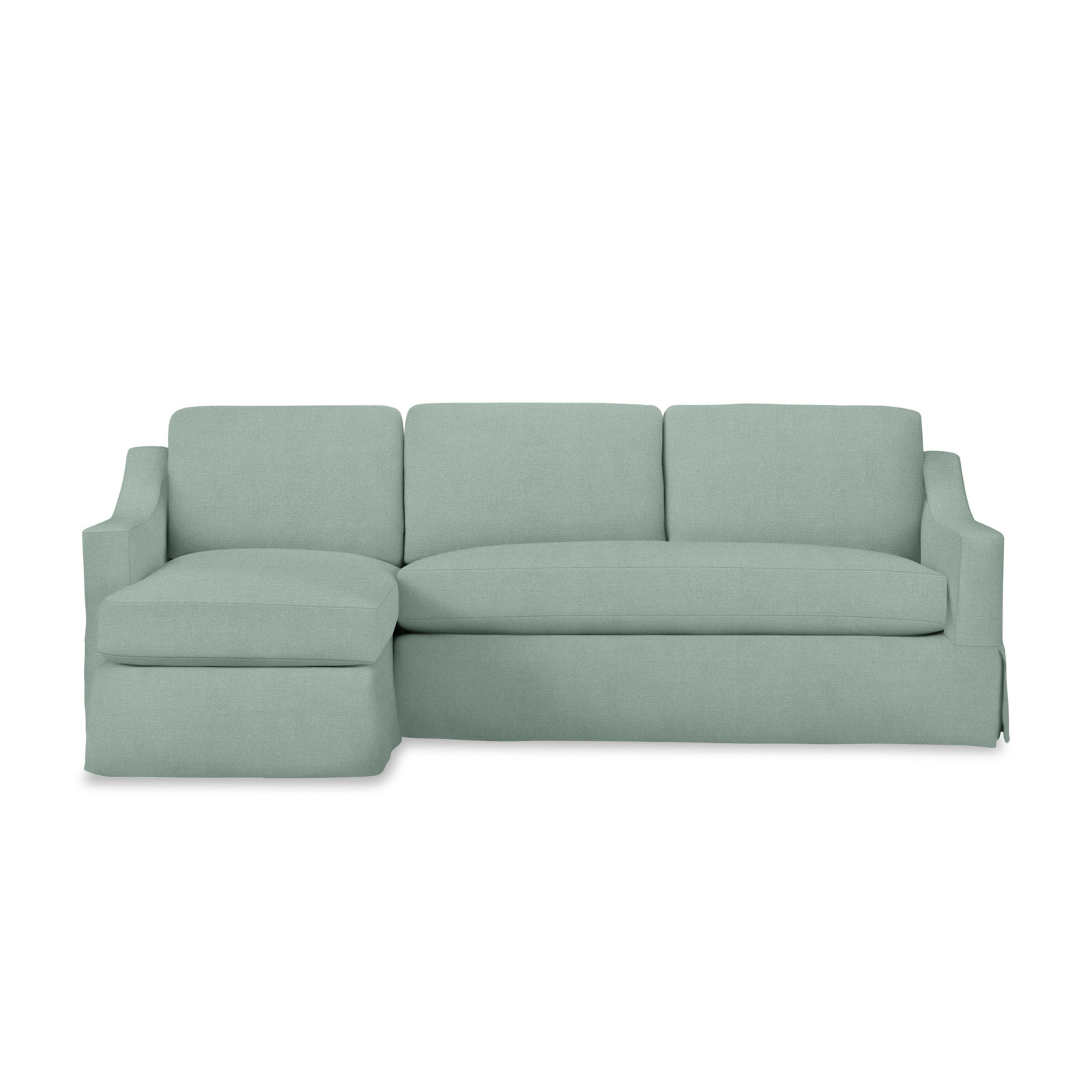 Cranbrook Upholstered Chaise Sectional, Bayou Spray Canvas, Left Hand Facing
