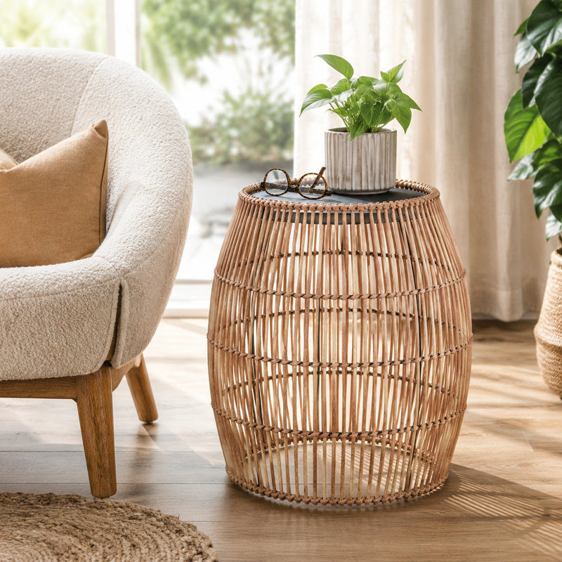 Table d'appoint Bamboo Drum