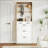 Spacious NEW OAK Shoe Cabinet With 3 Doors, 2 Drawers, And Hanger For Organized Entryway Storage