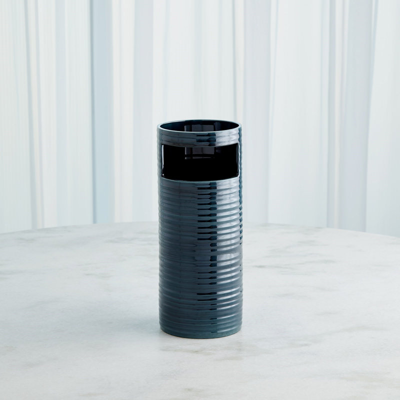 Earthenware Table Vase, 14" H x 6" W x 6" D