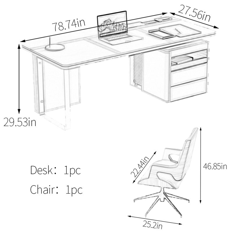 Makda, 29.53" H x 78.74" W x 27.56" D