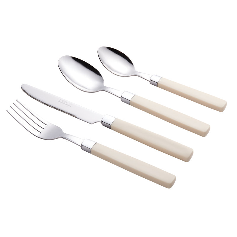 Ensemble de couverts 16 pièces, service pour 4, Crème