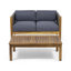 Ensemble de conversation d'extérieur 4 places_ Causeuse, table basse et fauteuil club